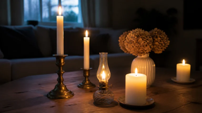 Illustration éditoriale pour l’article « Éclairage sans électricité : comment illuminer votre maison »