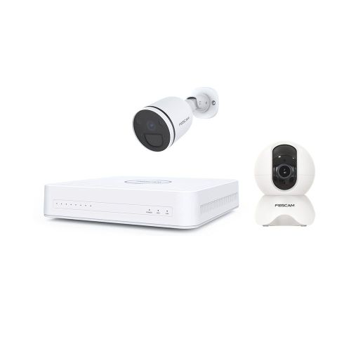 Kit vidéosurveillance numérique Full HD 2 caméras intérieur / extérieur X5 Blanc et S41 - Foscam 