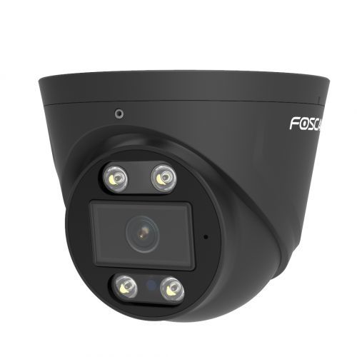 Caméra dôme IP extérieure PoE 5 MP avec spots lumineux et sirène - Foscam T5EP