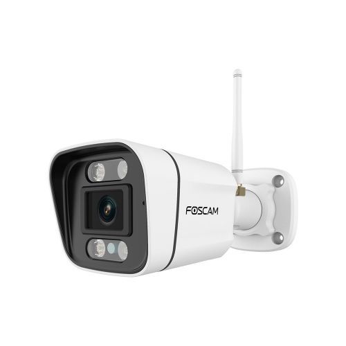 Caméra IP Wifi extérieure 5 MP QHD avec spots lumineux et sirène - Foscam V5P Blanc